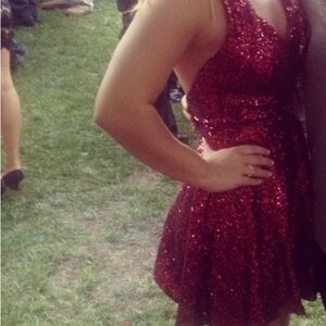 Windsor Sparkling Burgundy Mini Dress